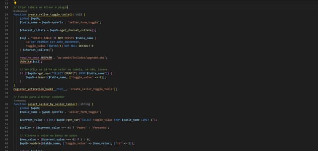 Seleção de vendedor
